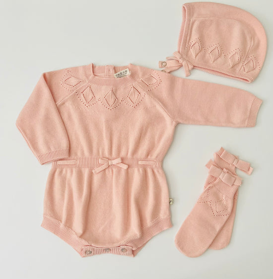 Milan Pointelle Knit Baby Girl Bodysuit